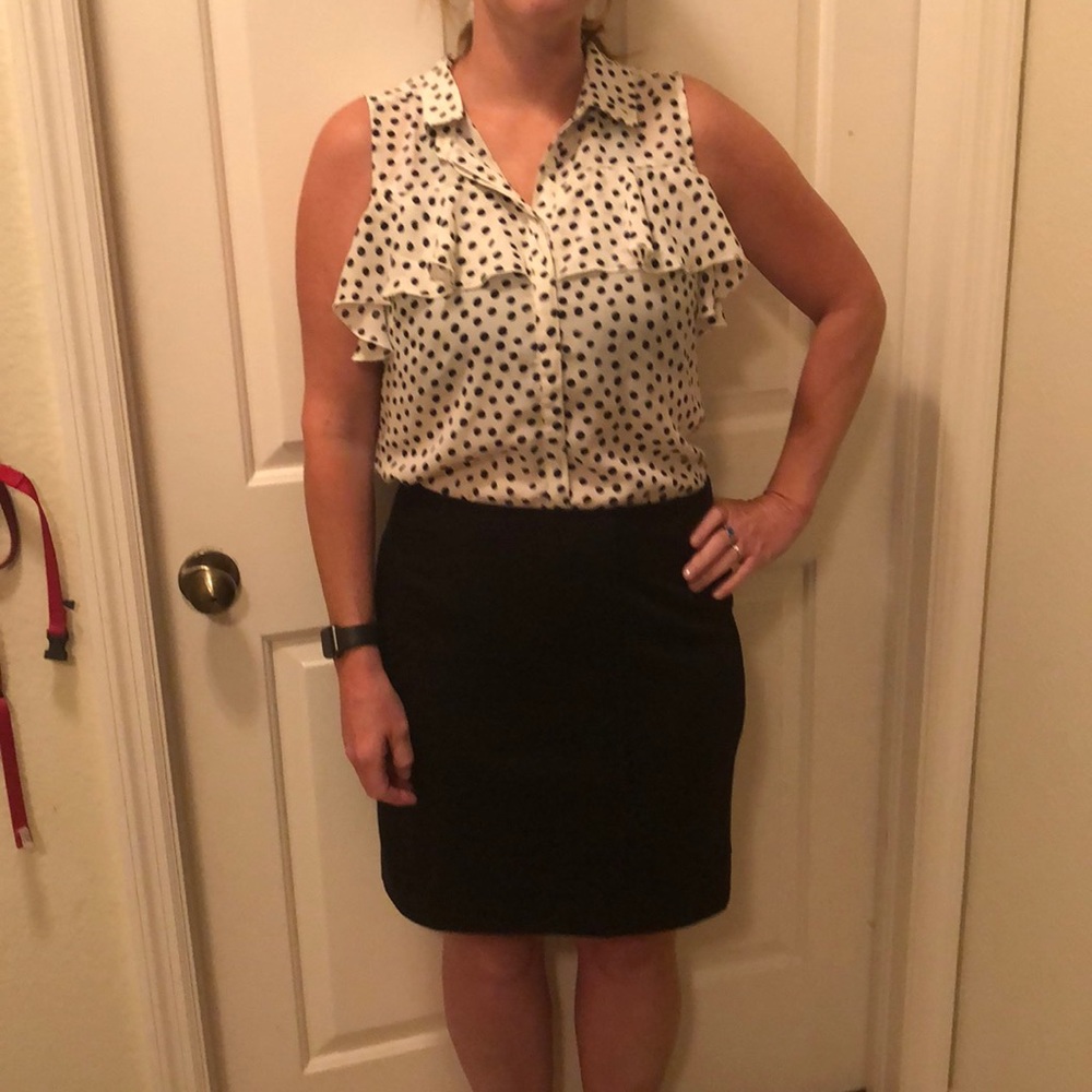 shirt and skirt all one set skirt is “Loft” size 8